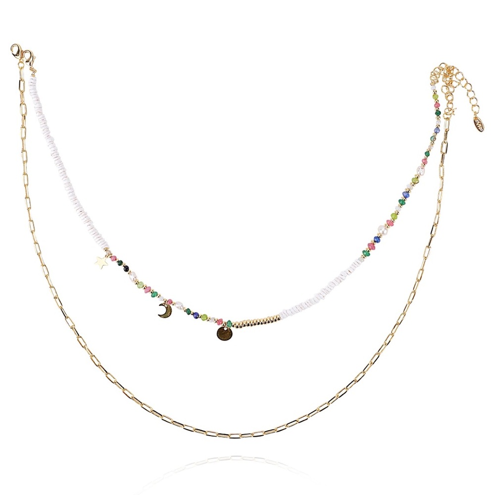 Adelaide Layered Necklace NWT Vintage Havana
